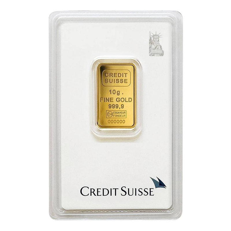10gram Liberty Gold Bar - Credit Suisse - Royal Bull